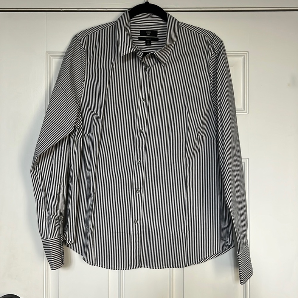 NWT J. Crew Striped Button Down Long Sleeve Shirt